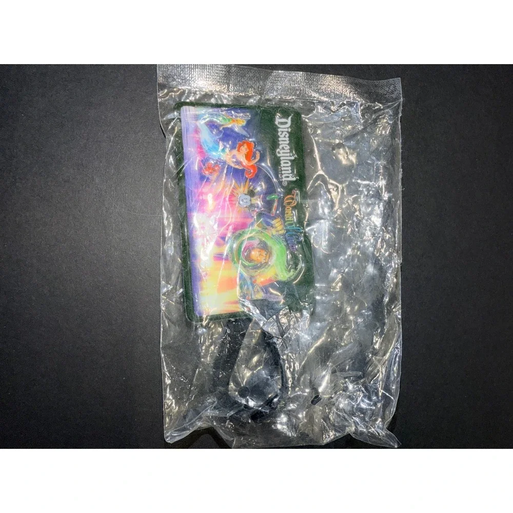 Disneyland World of Color Luggage Tag Ariel Buzz Lightyear Mickey Mouse New